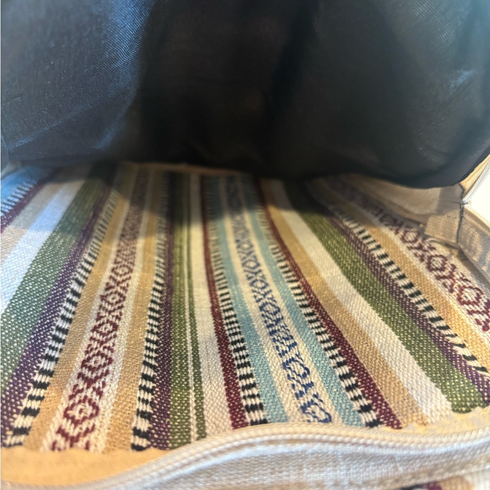 Striped Multicolor Backpack with Moon Design - Picture 3 of 6